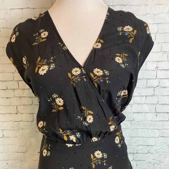 VERONICA BEARD wixson dress silk blend in black multi Size 12 designer luxury - Picture 10 of 16